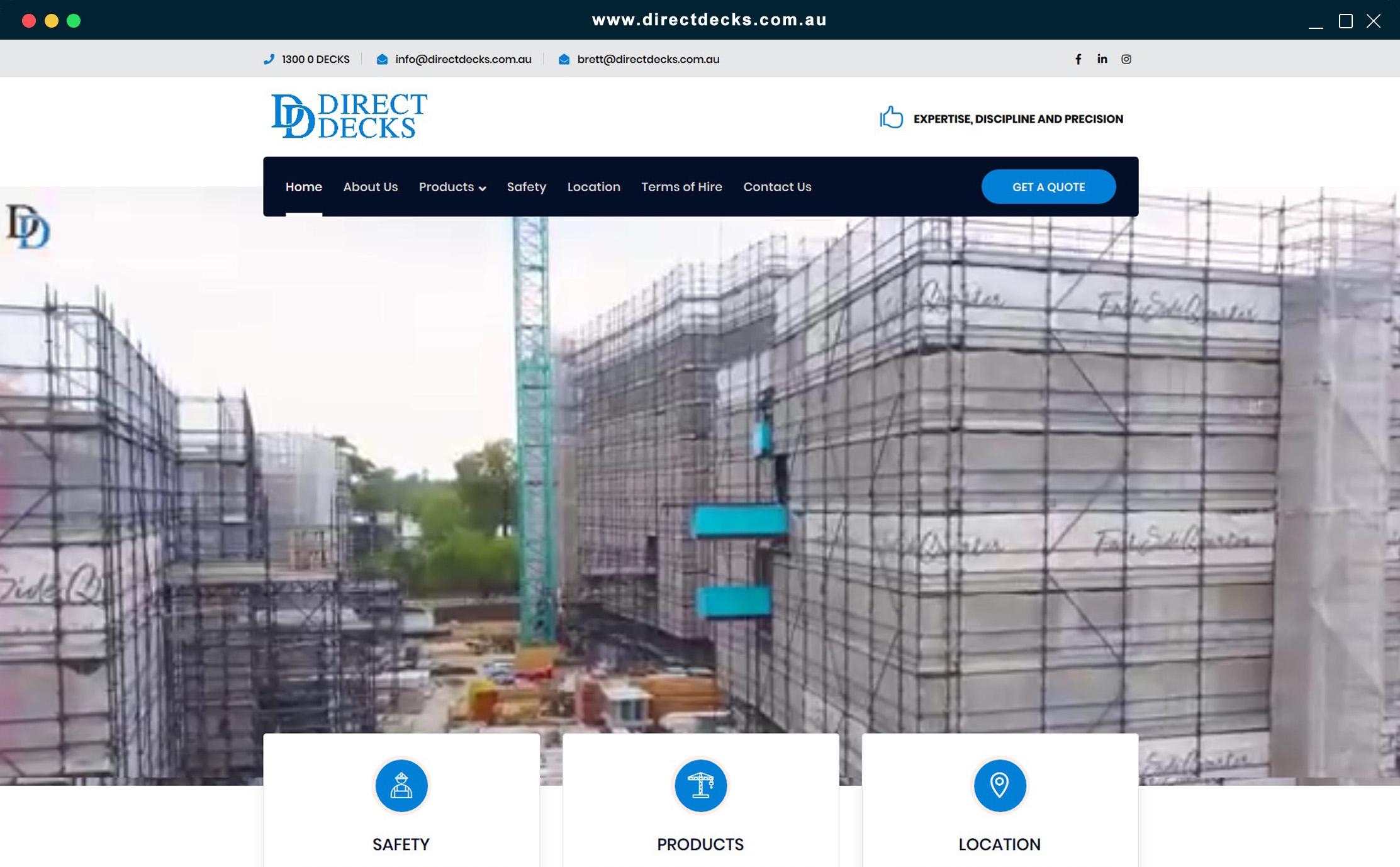 Direct Decks | Web99 | Website Design | Digital Marketing Agency