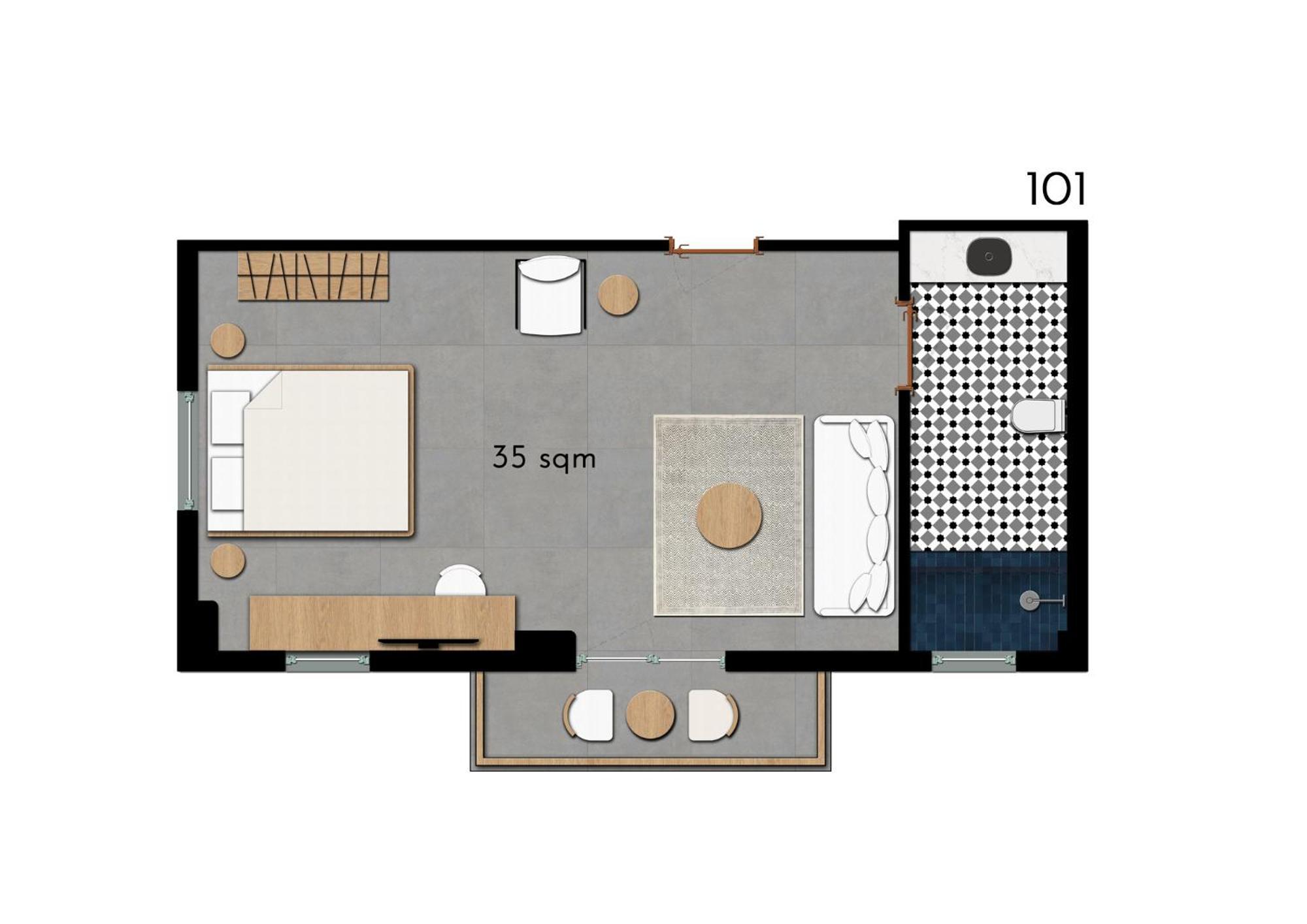 Chambre Double Deluxe avec Balcon - Vue sur Mer